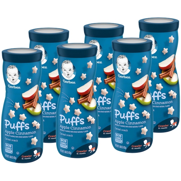 Gerber Graduates Apple Cinnamon Puffs 1.48 oz., PK6